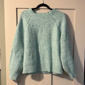 J. Crew Soft Aqua Crew Neck Sweater